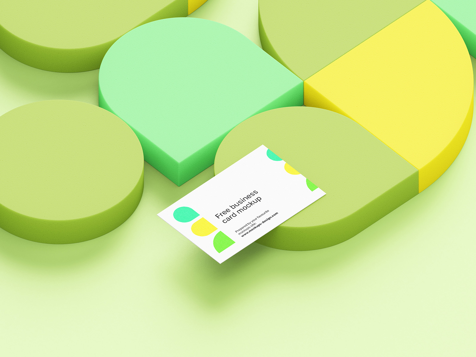 Business cards on abstract background mockup