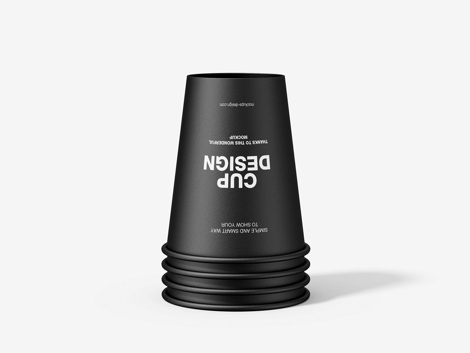 Free stacked paper cups mockup