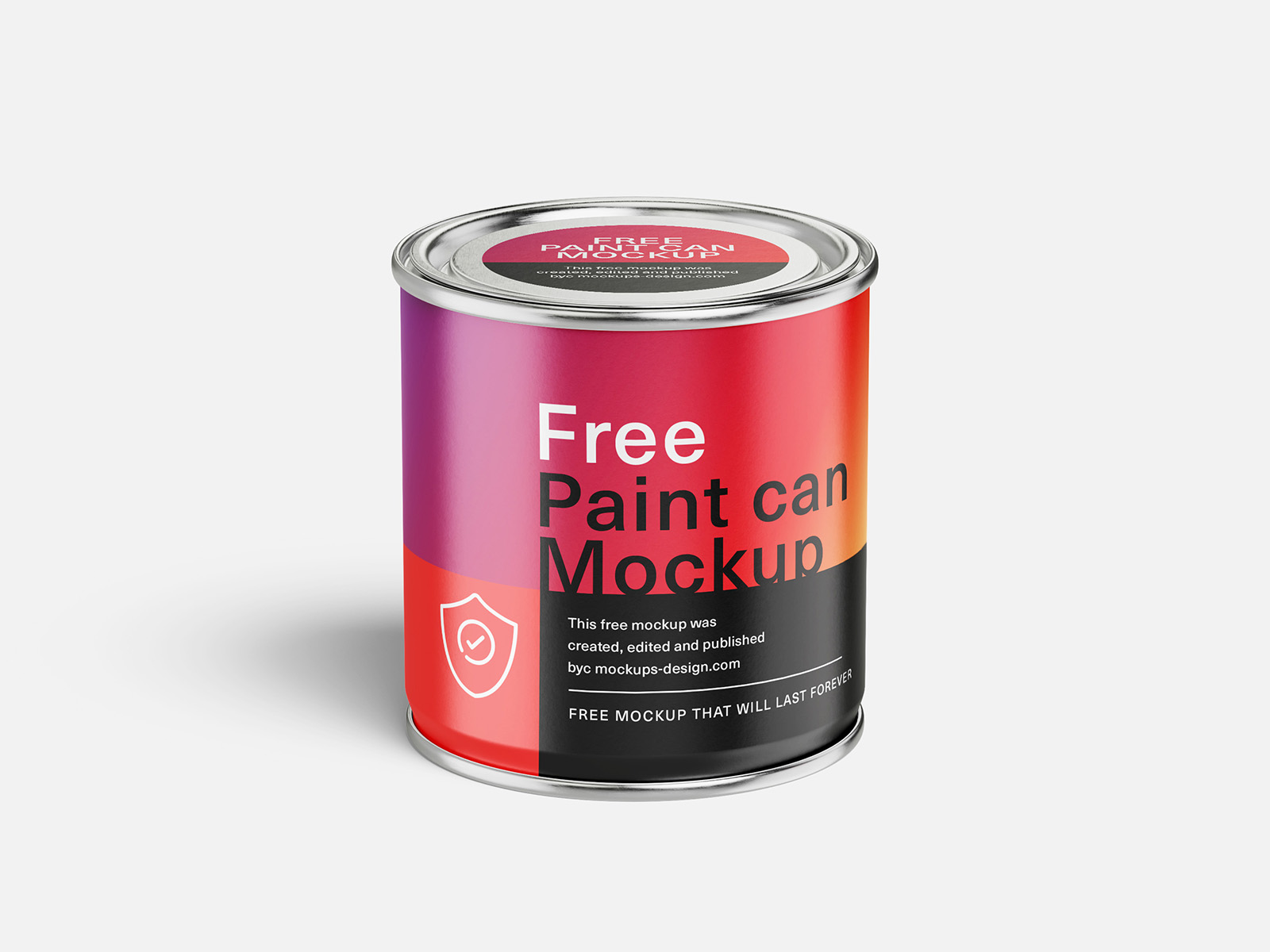 Free paint can mockup