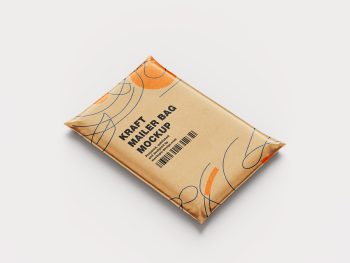 Free kraft paper mailing bag mockup - Instant Download