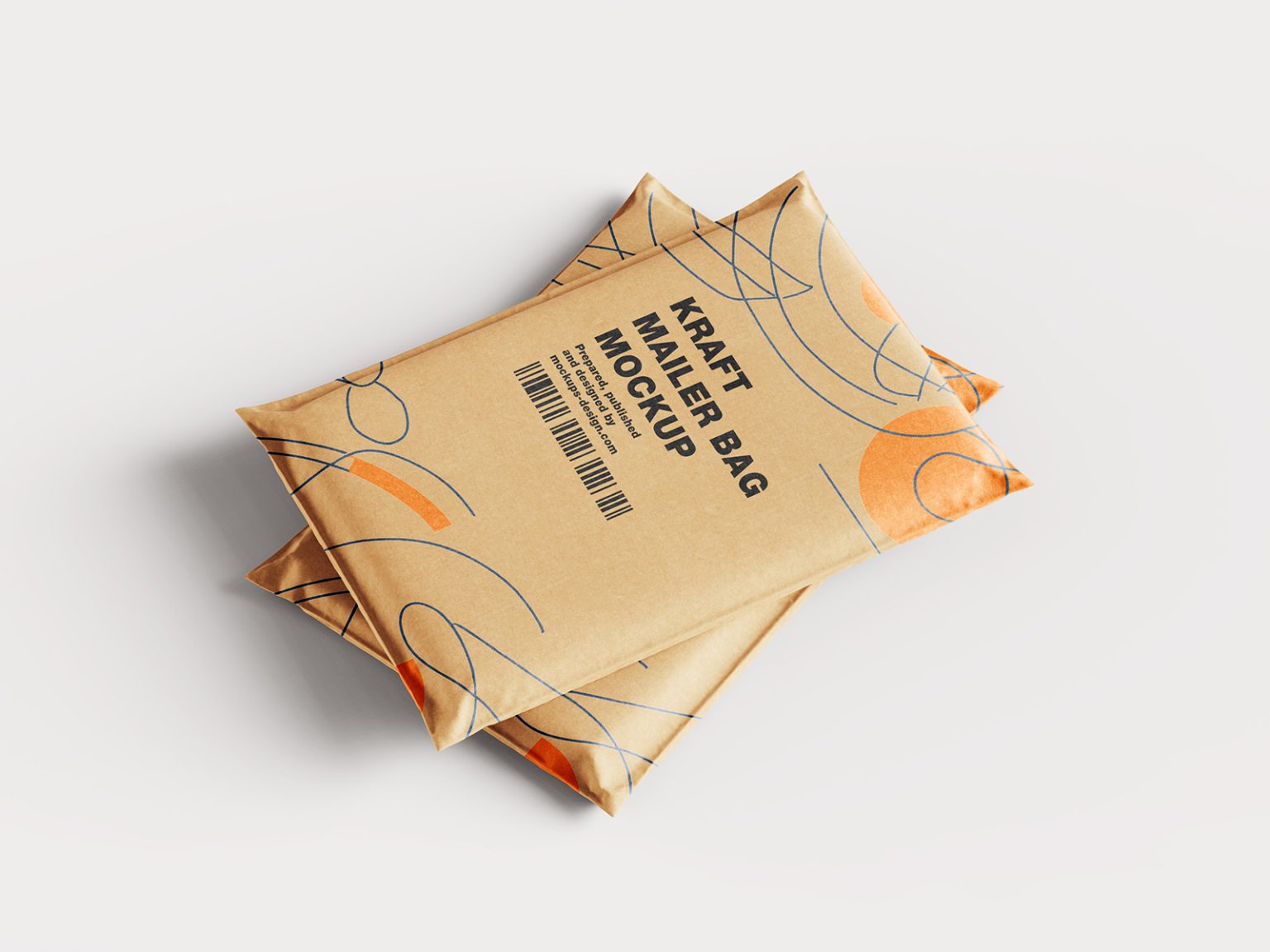 Free kraft paper mailing bag mockup - Instant Download