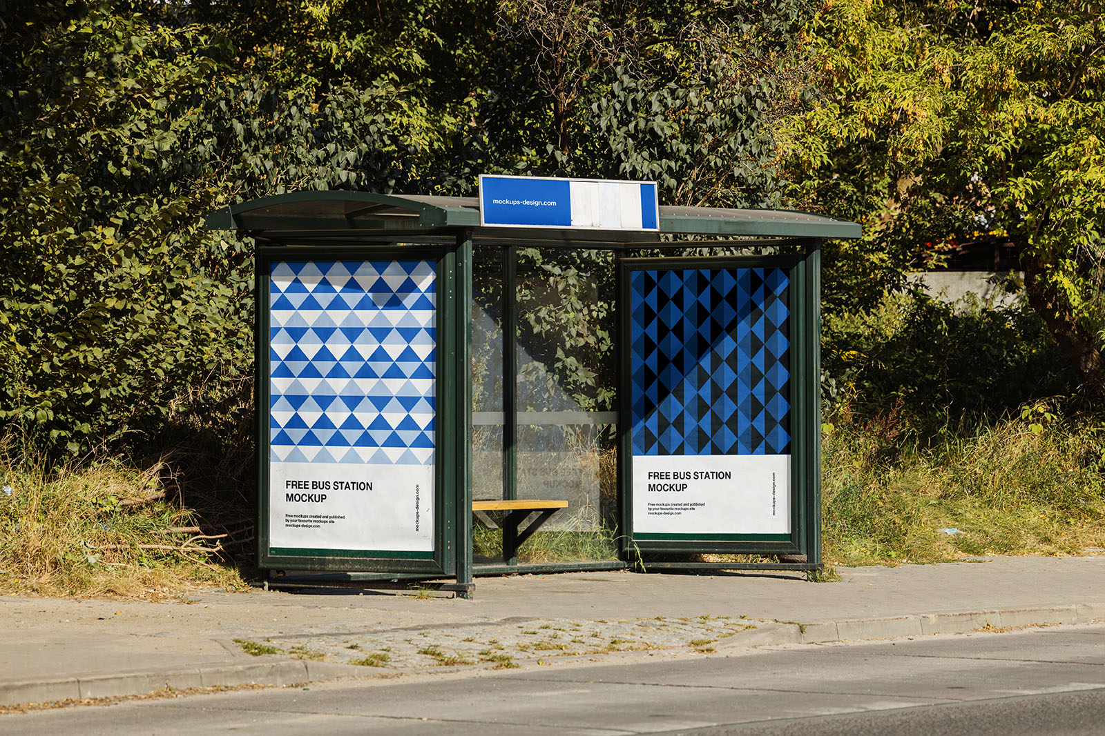 Bus stop mockup