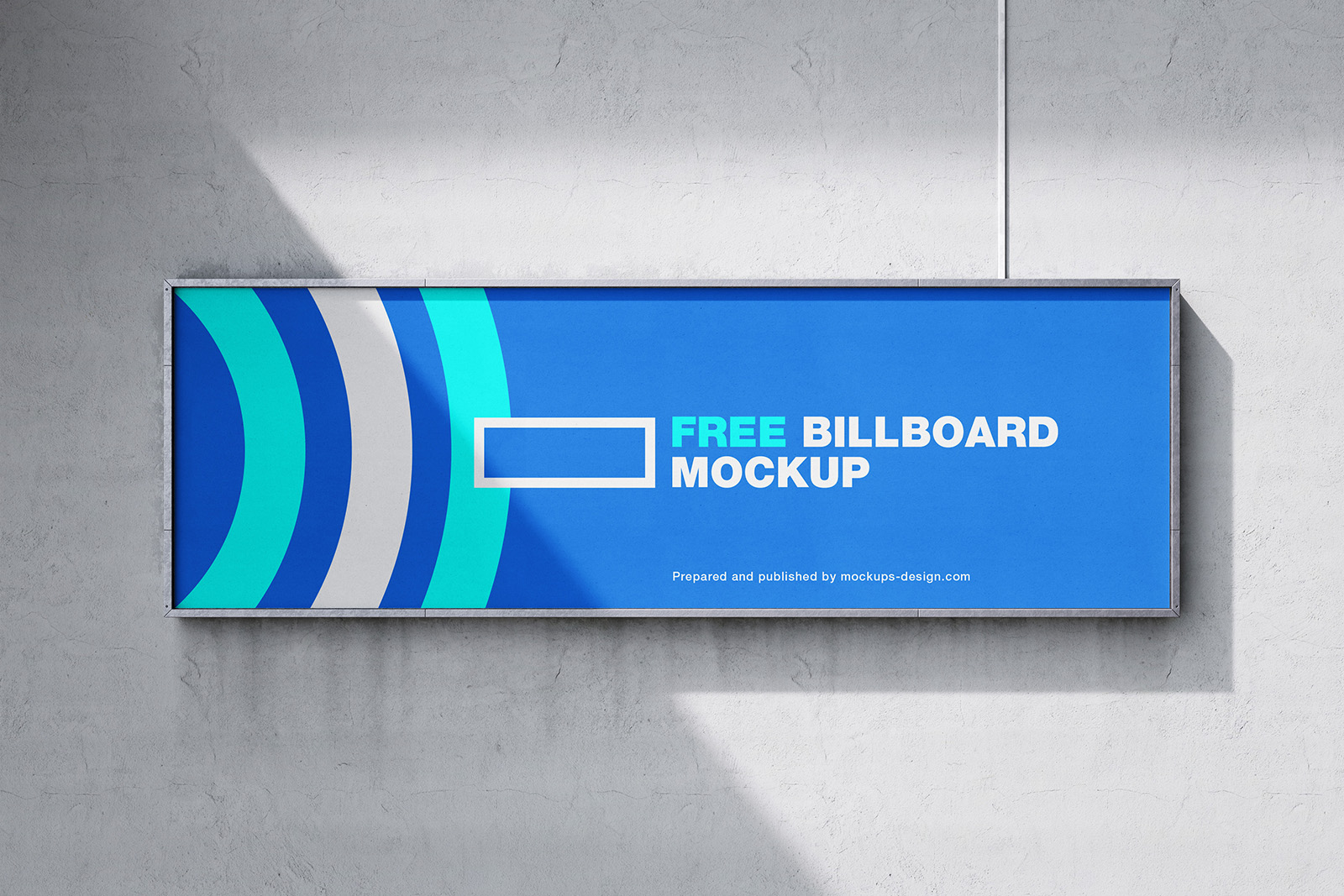 Billboard on a grey wall mockup