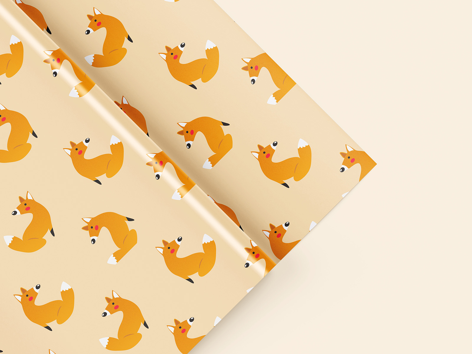 Free wrapping paper mockup