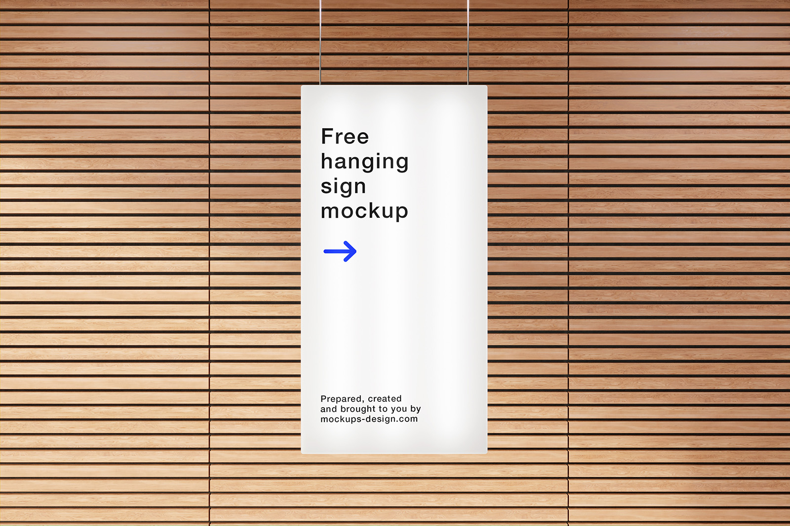 Free rectangle hanging sign mockup