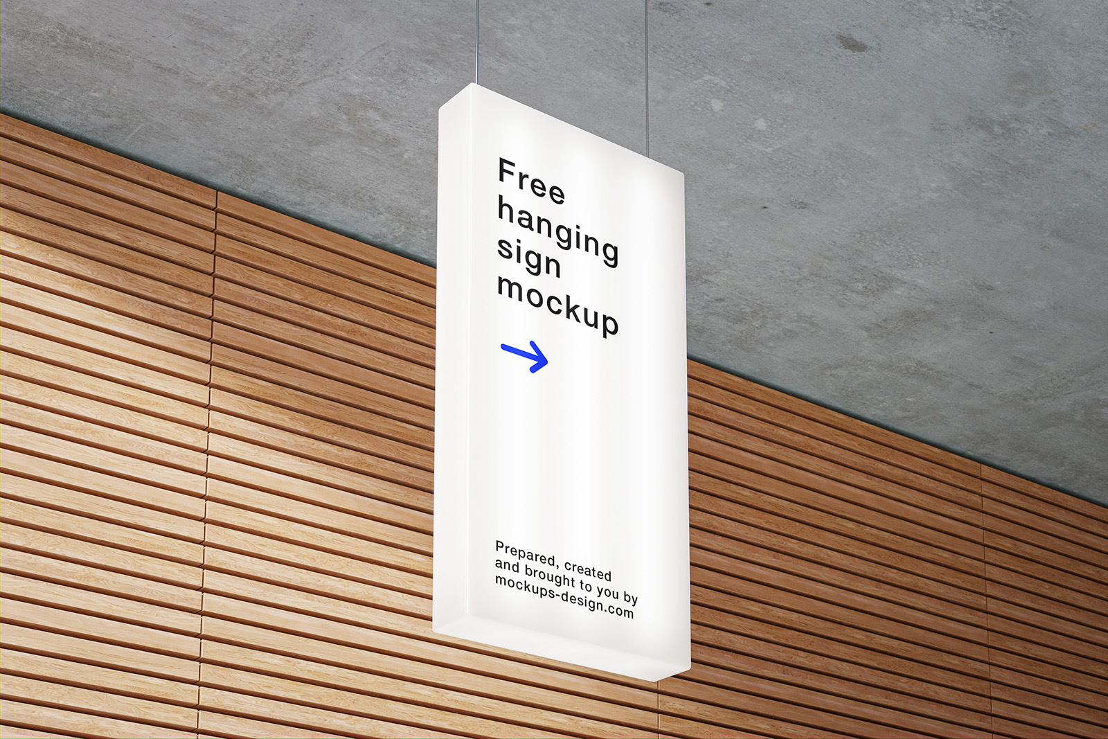 Free rectangle hanging sign mockup