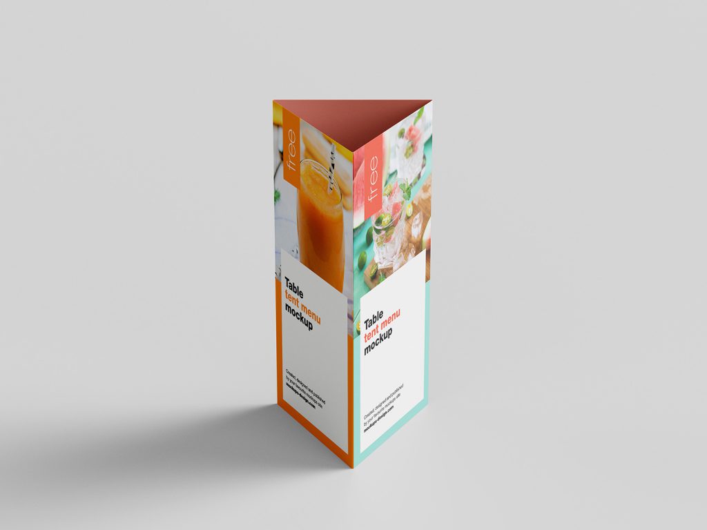Table tent mockup instant download