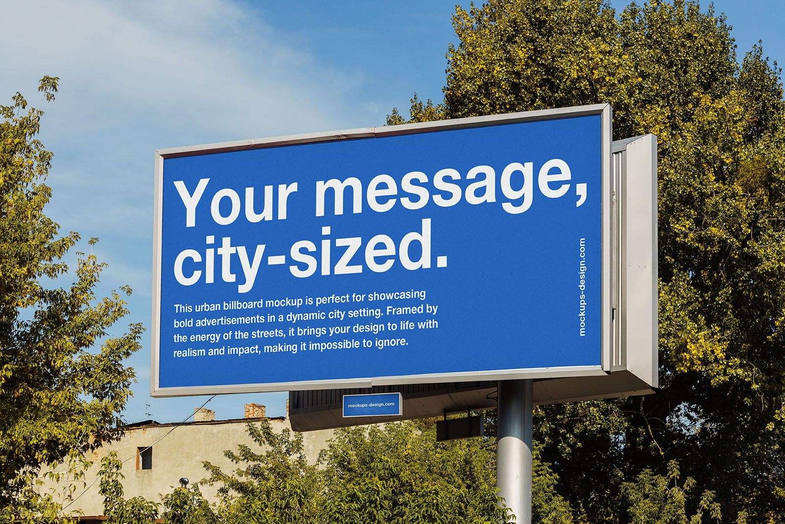 Free city billboard mockup