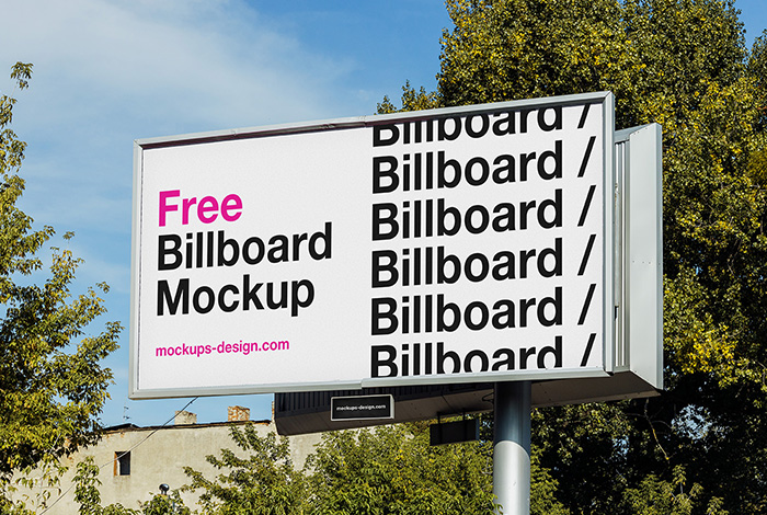 Free city billboard mockup