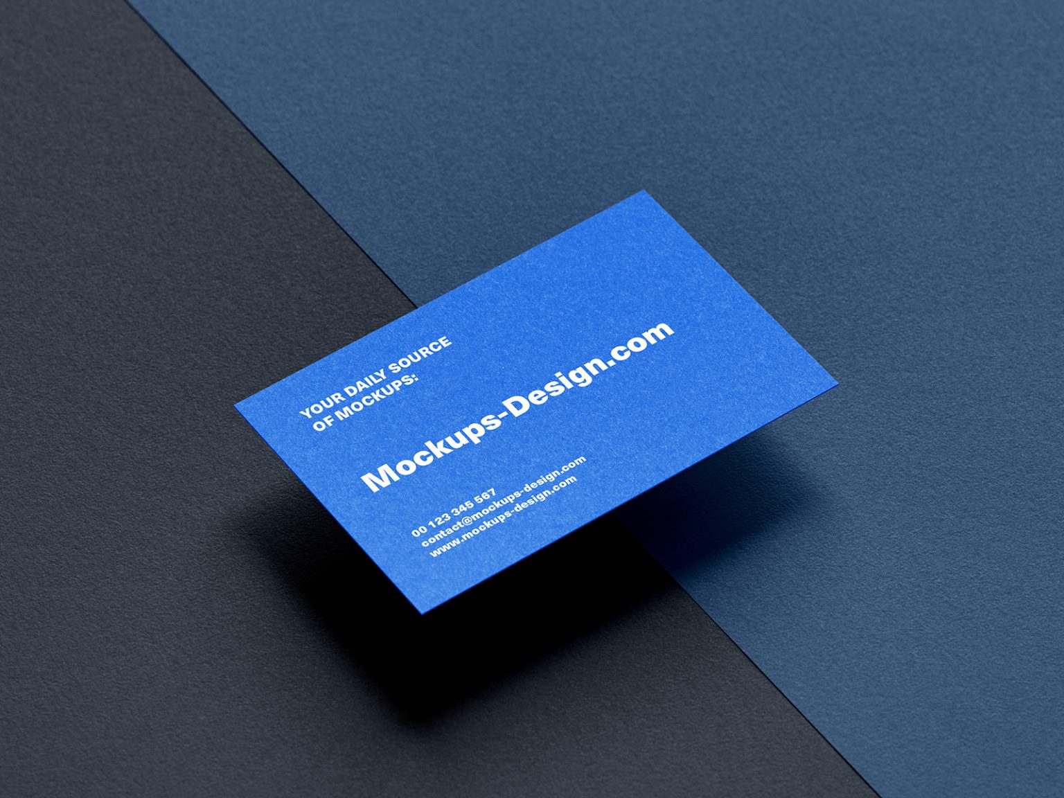 Business card on textured paper mockup - Mockups Design