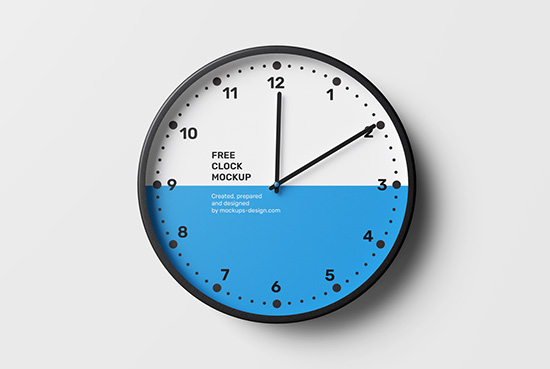 Free clock mockup