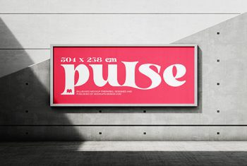 Wide Street Billboard Mockup - Instant Download