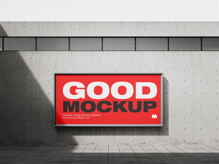 Street photography style billboard mockup - Instant Download