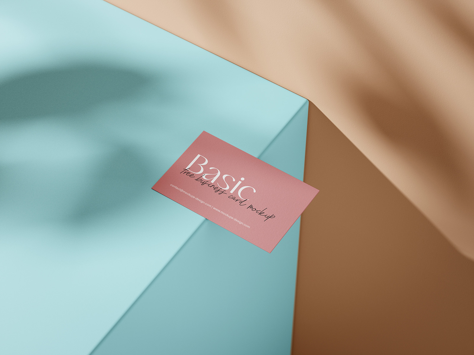 Business card with shadow mockup