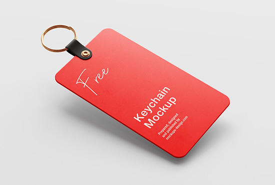 Free plastic keychain mockup