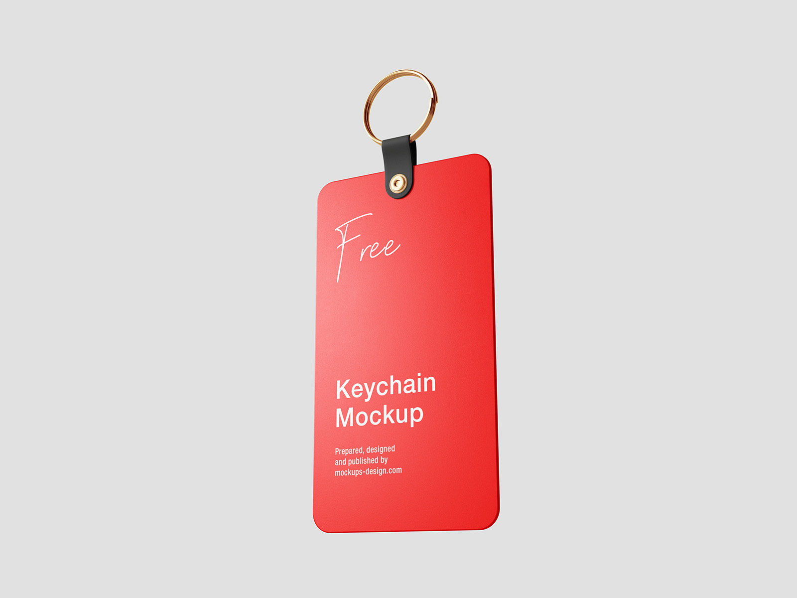 Free plastic keychain mockup