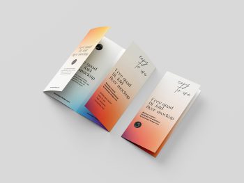 Free DL quad fold flyer mockup - Mockups Design