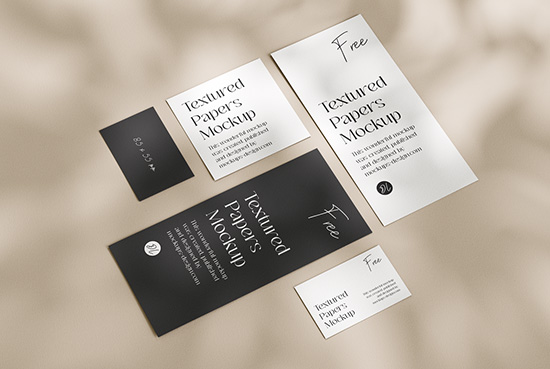 Flyers with business card mockup