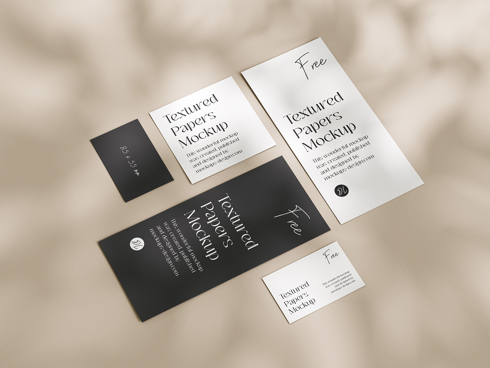 Flyers with business card mockup
