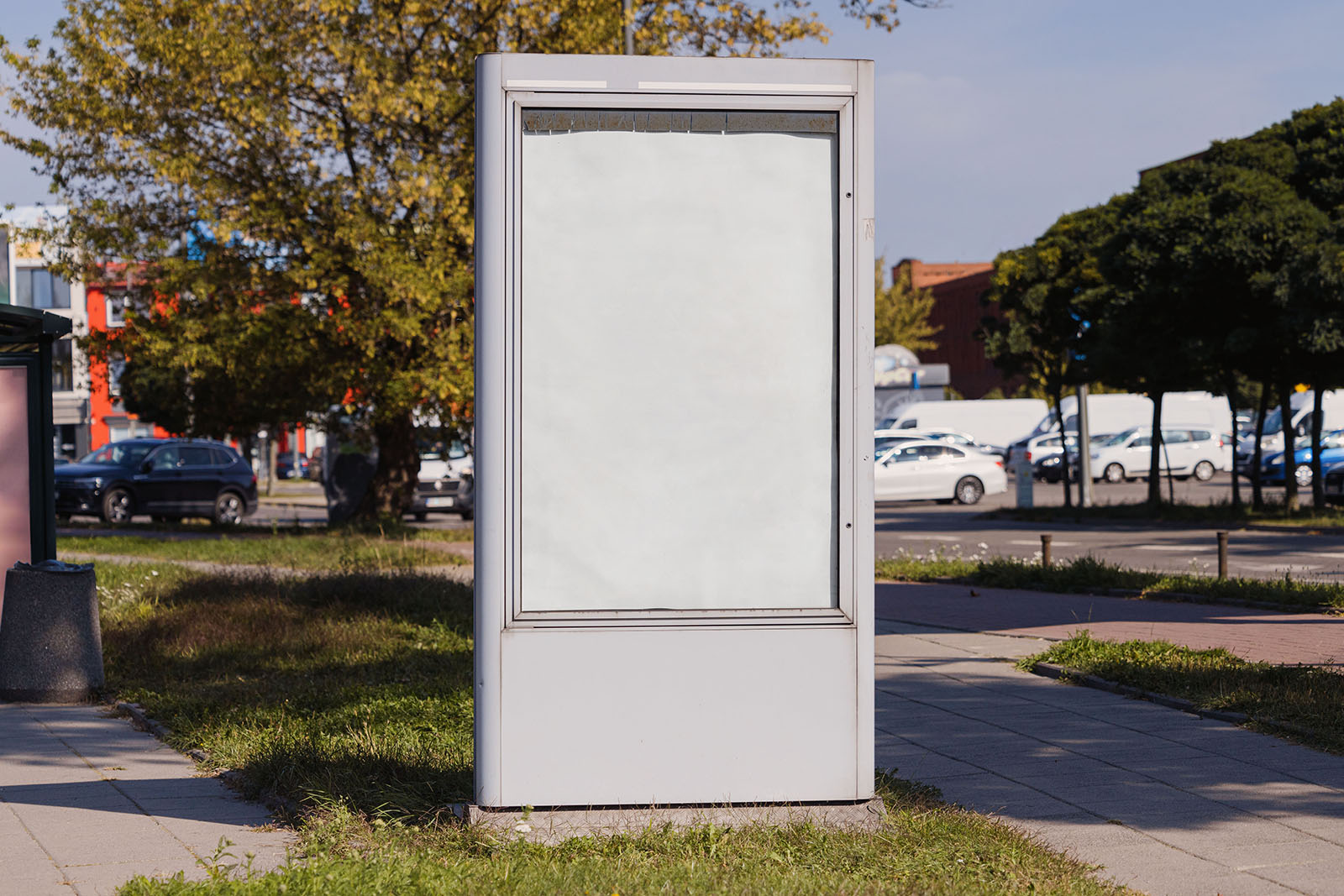 Citylight on a parking area mockup