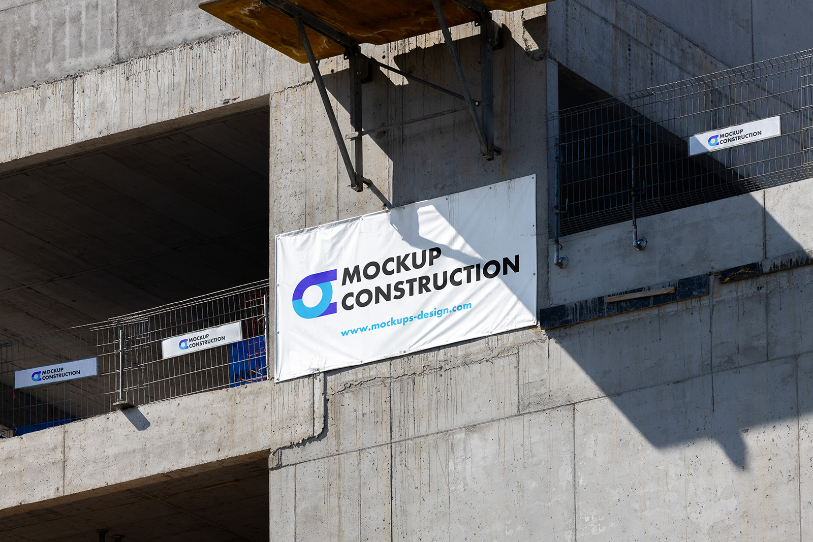Construction banner mockup