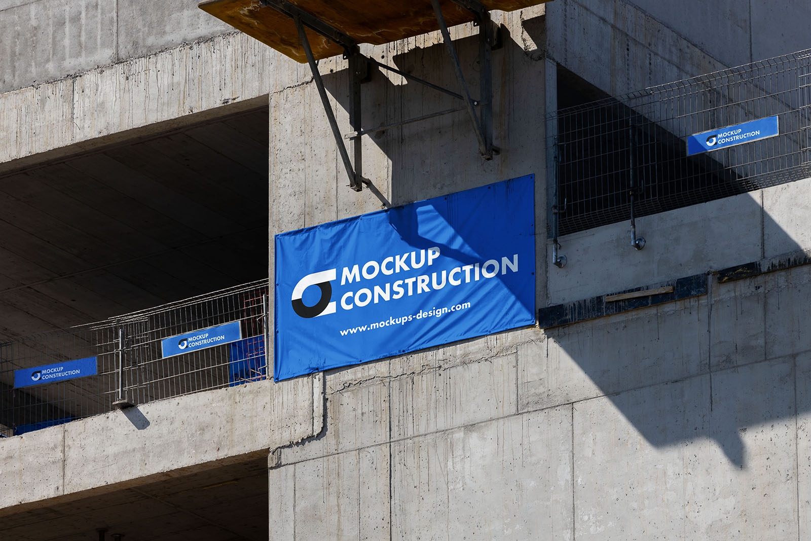 Construction banner mockup