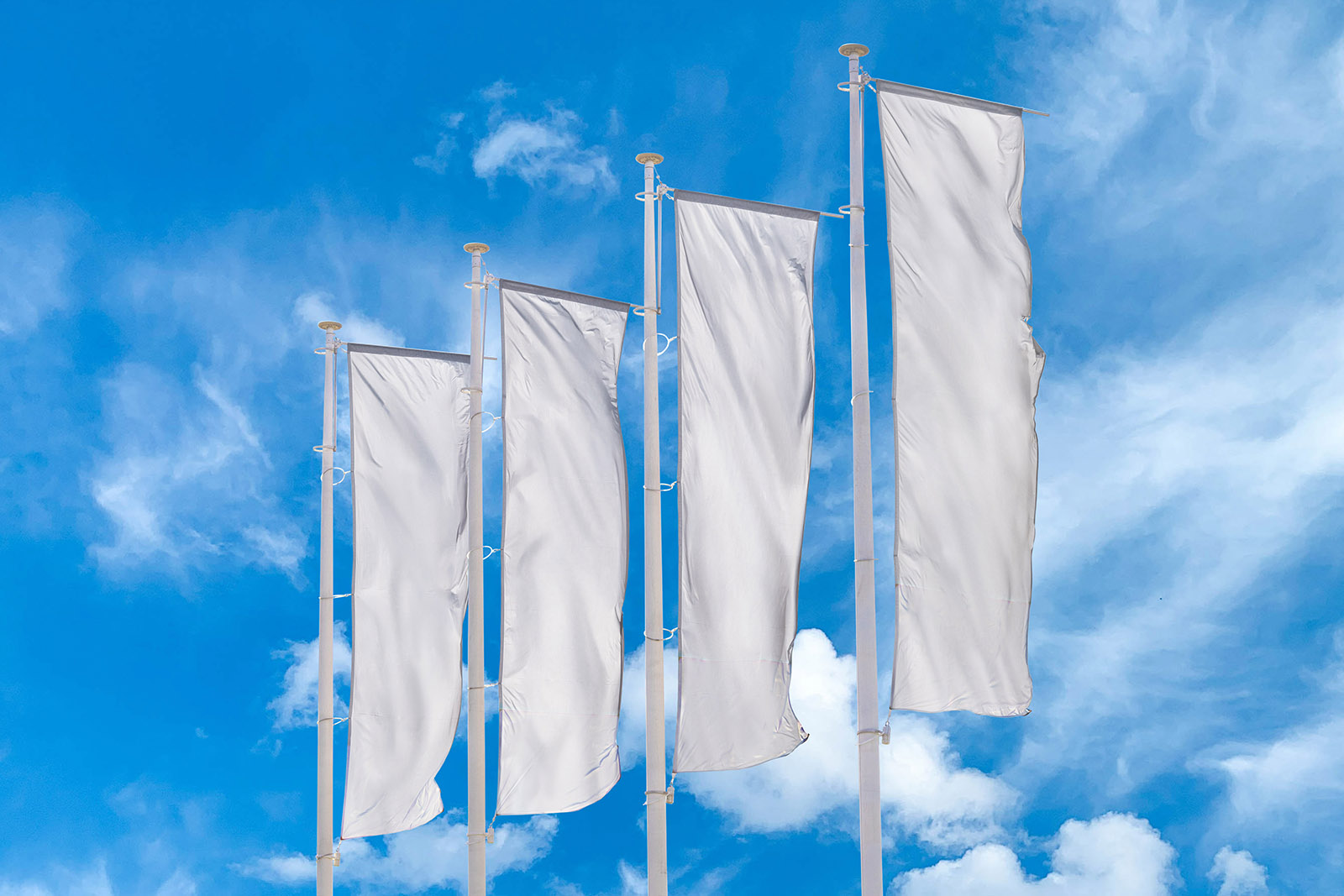 Four flags mockup