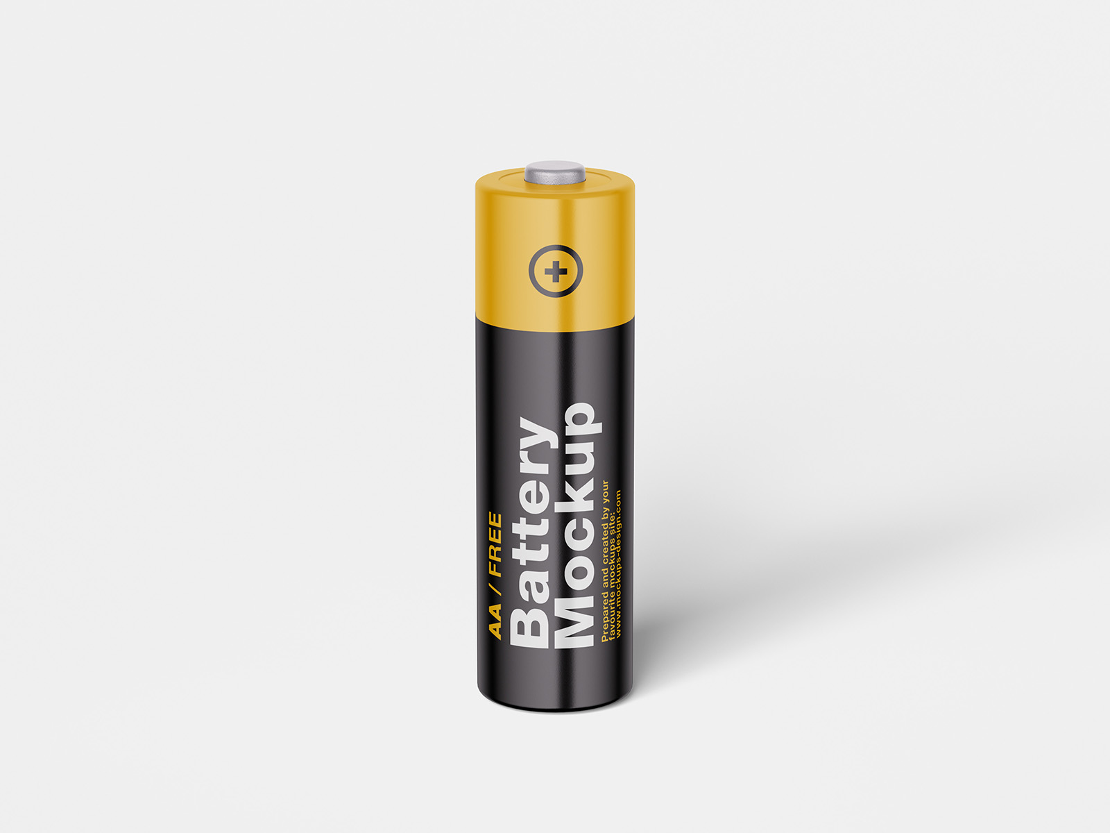 Free AA battery mockup