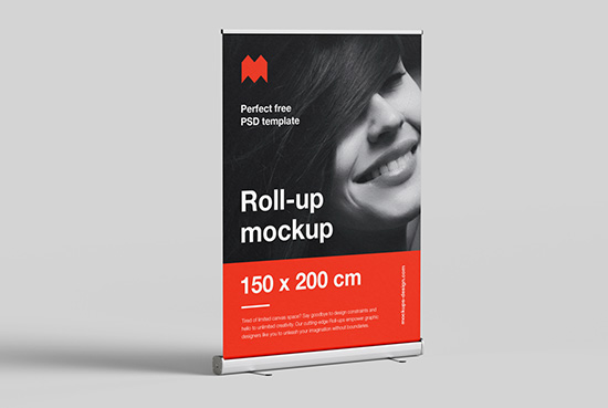 Free roll-uFree roll-up mockup / 150x200 cmp mockup / 150x200 cm