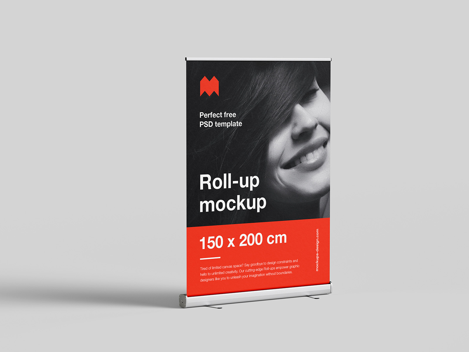 Free roll-up mockup / 150x200 cm