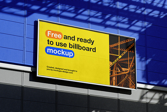 Customizable billboard mockup