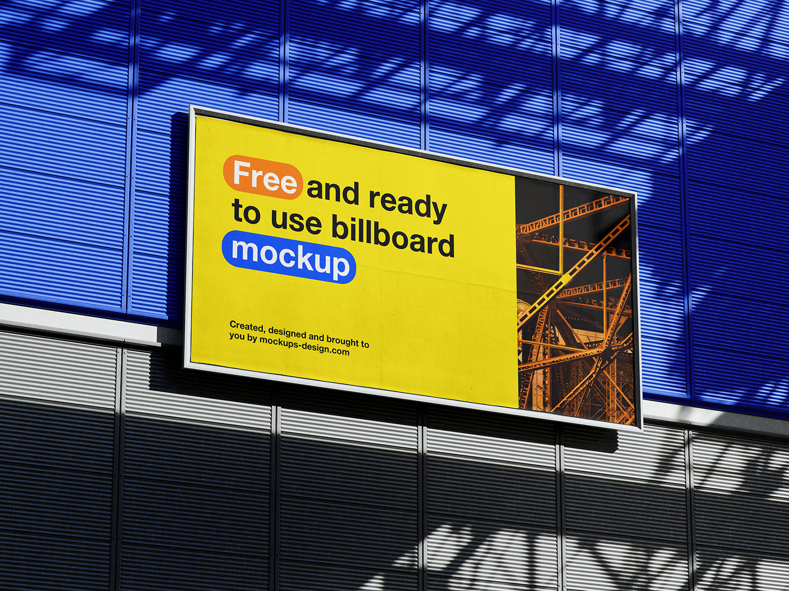 Customizable billboard mockup