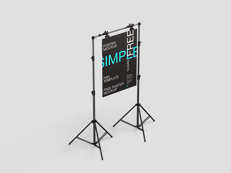 Poster on tripod mockup - Instant Download
