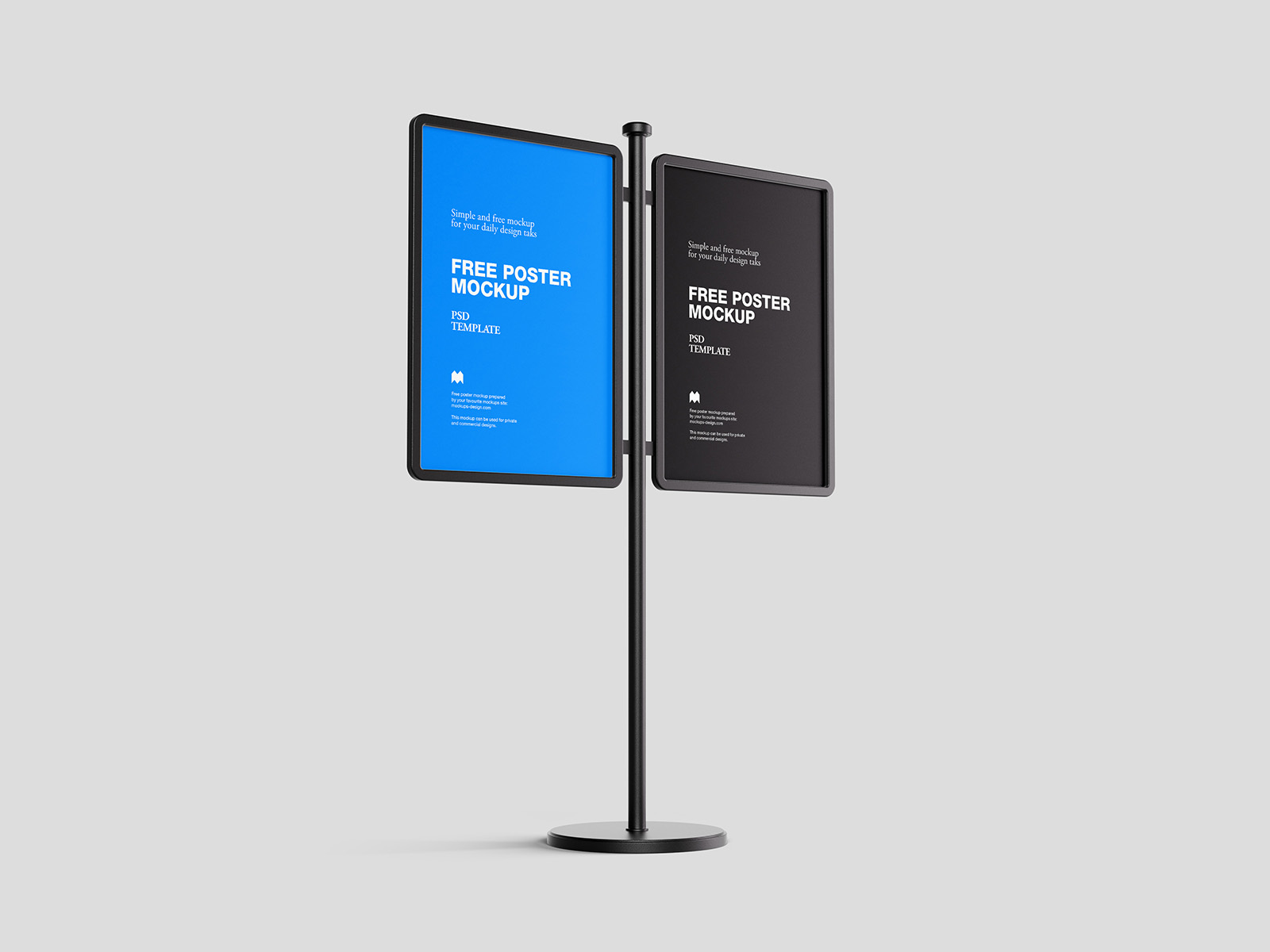 Double poster stand mockup