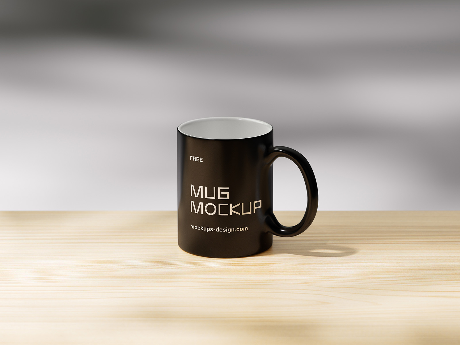 Mug mockup with shadows