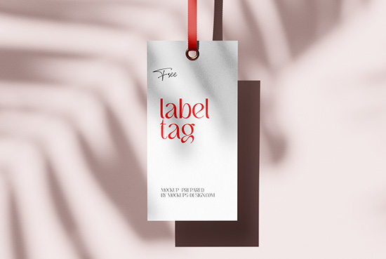 Rectangle label tag mockup
