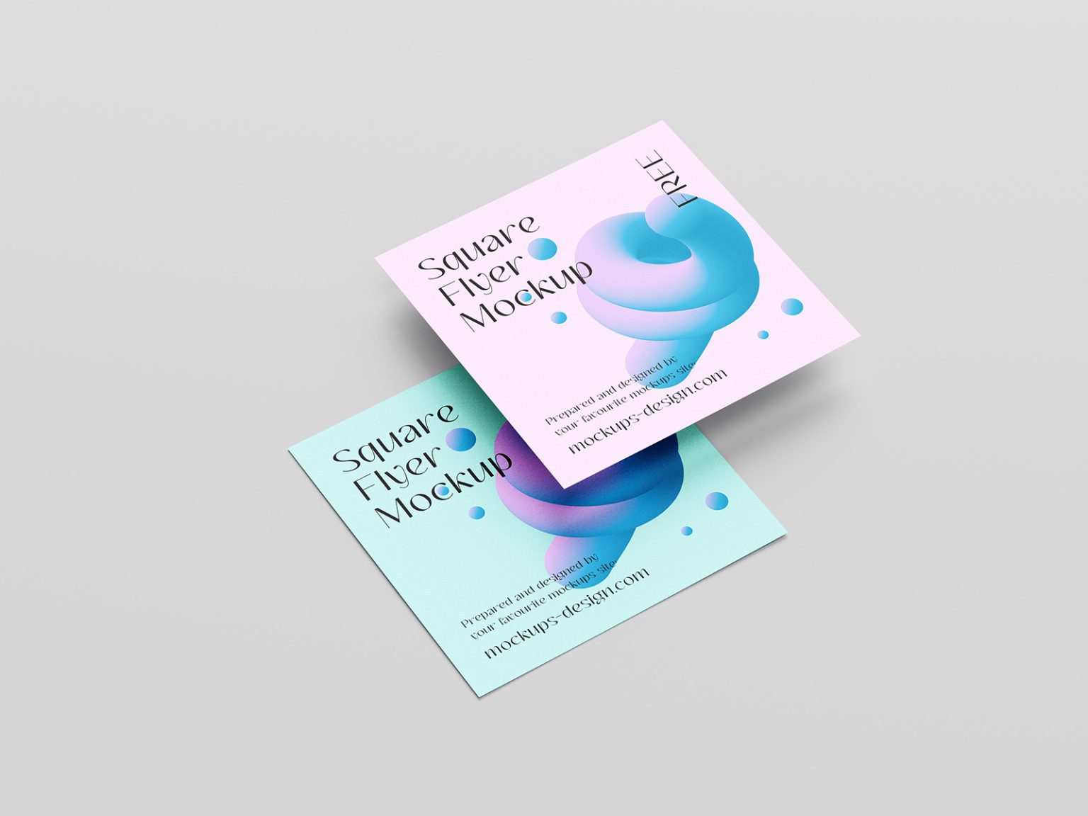 Square flyer mockup - Mockups Design