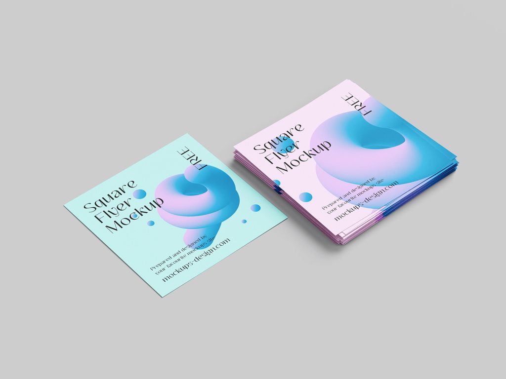 Square flyer mockup - Mockups Design