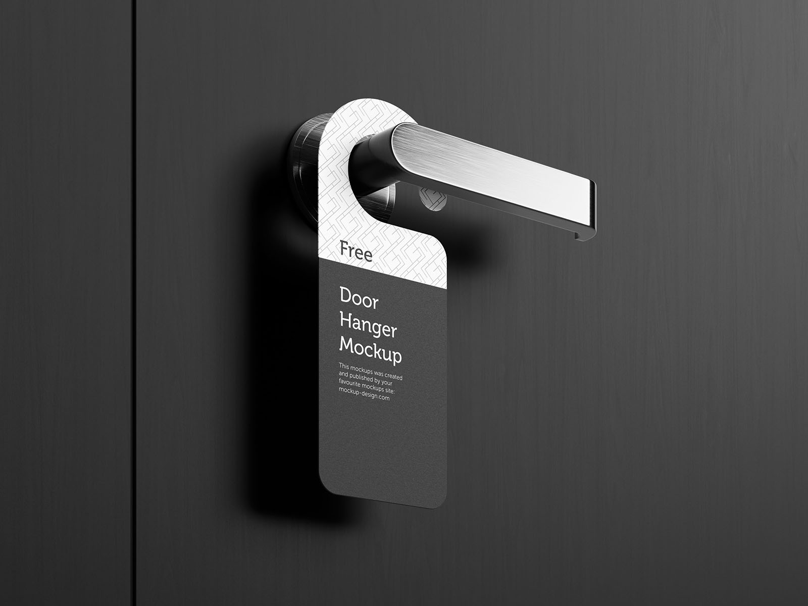 Door hanger with handle mockup