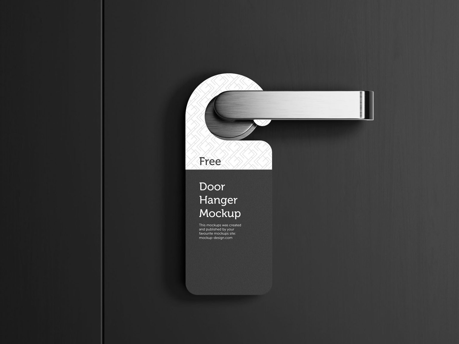 Door hanger with handle mockup - Mockups Design