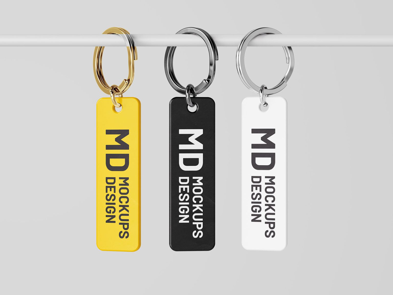 Free rectangle keychain mockup - Mockups Design