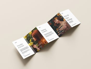 Free A6 five fold flyer mockup - Mockups Design