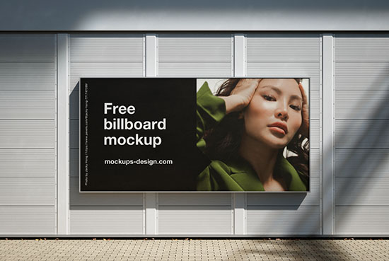 Free customizable billboard mockup