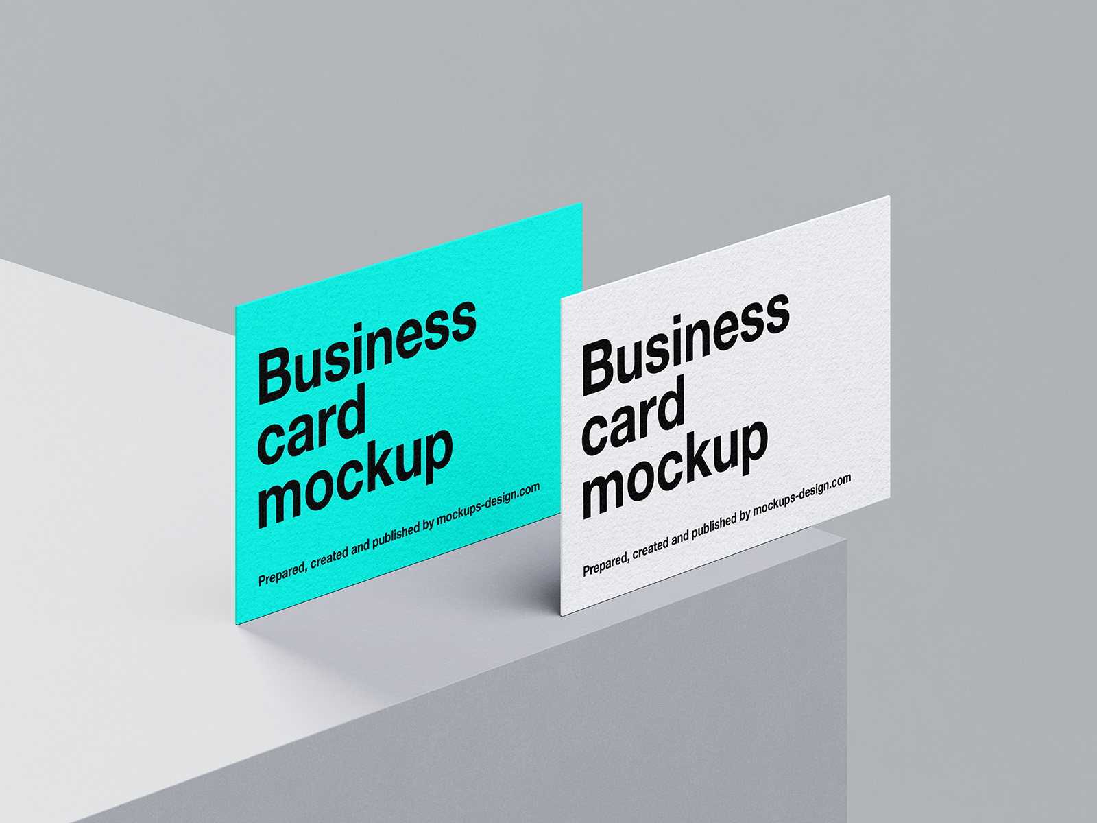 Clean and minimal business cards mockup