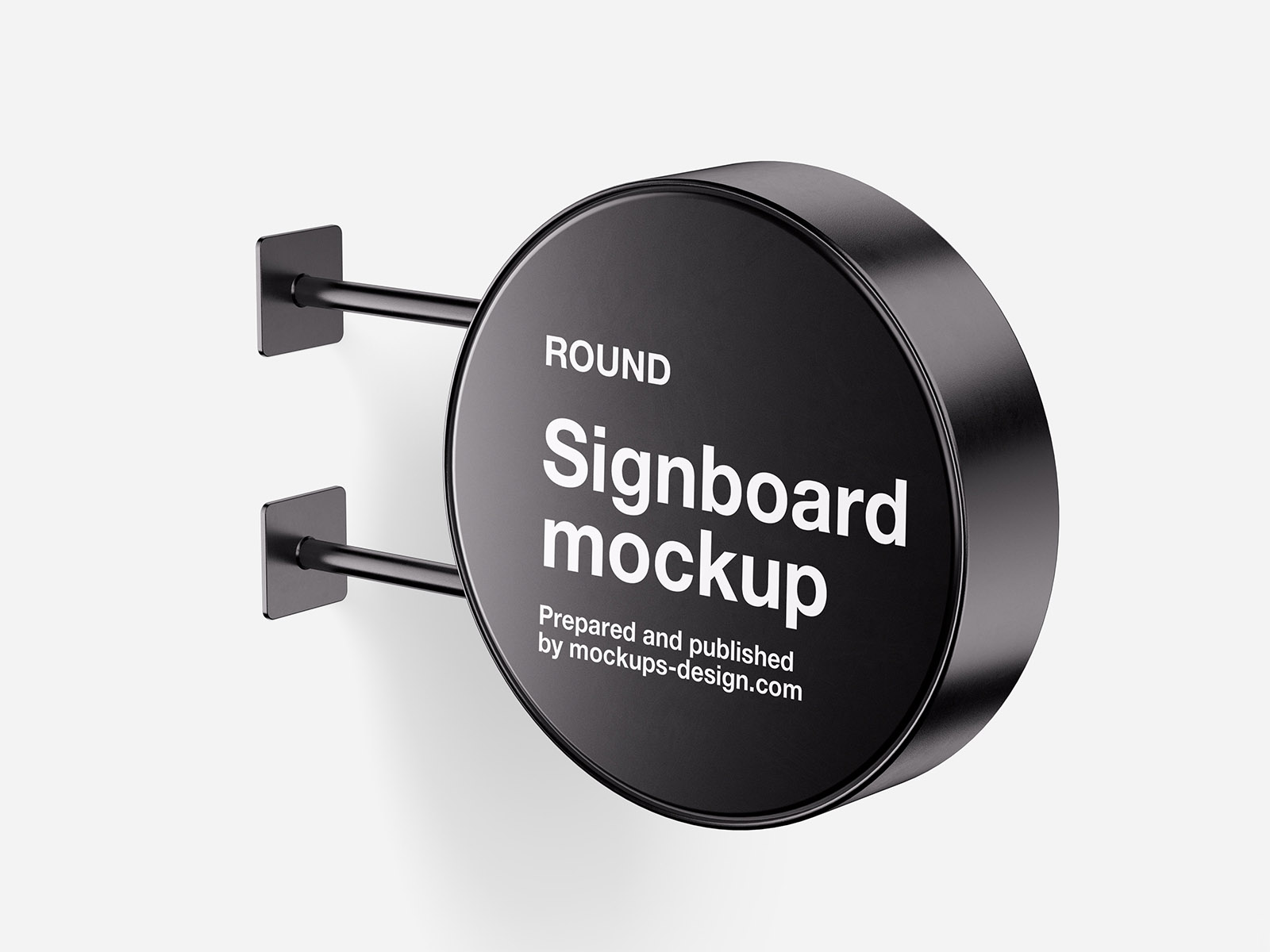 Round signboard mockup