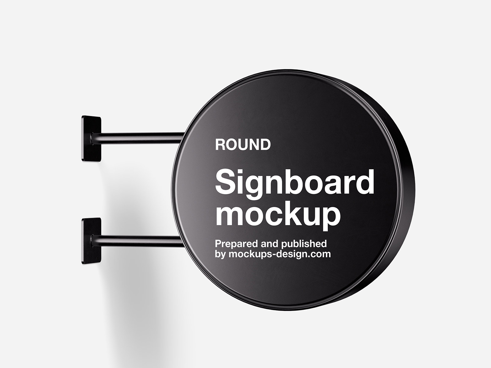 Round signboard mockup