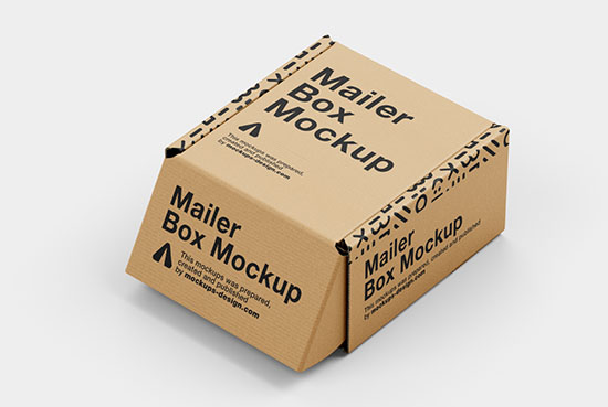 Small mailer box mockup