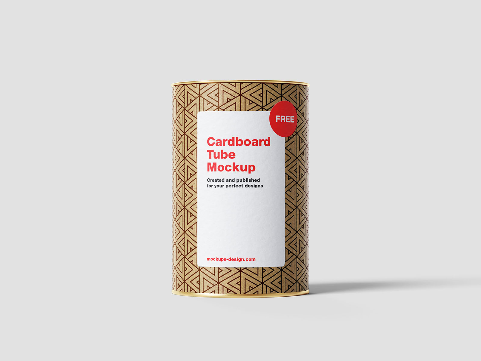 Cardboard tube mockup