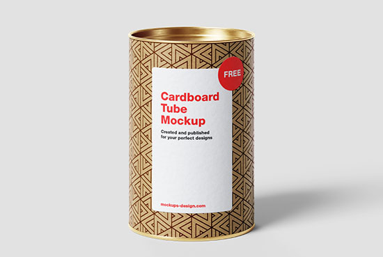 Cardboard tube mockup