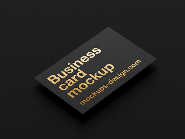 Business cards with metallic foil mockup - Mockups Design